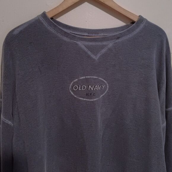 Vintage Old Navy Thermal Top-Size XL-Exposed Seams-1990s-Distressed-Streetwear - Picture 2 of 9